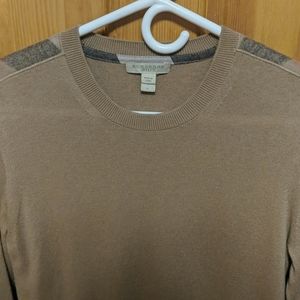 Burberry cashmere blend check detail sweater